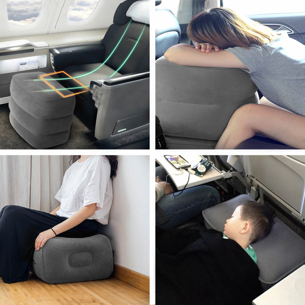inflatable travel foot rest pillow kmart